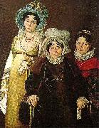 Sir David Wilkie, mme morel de tangry and her daughters